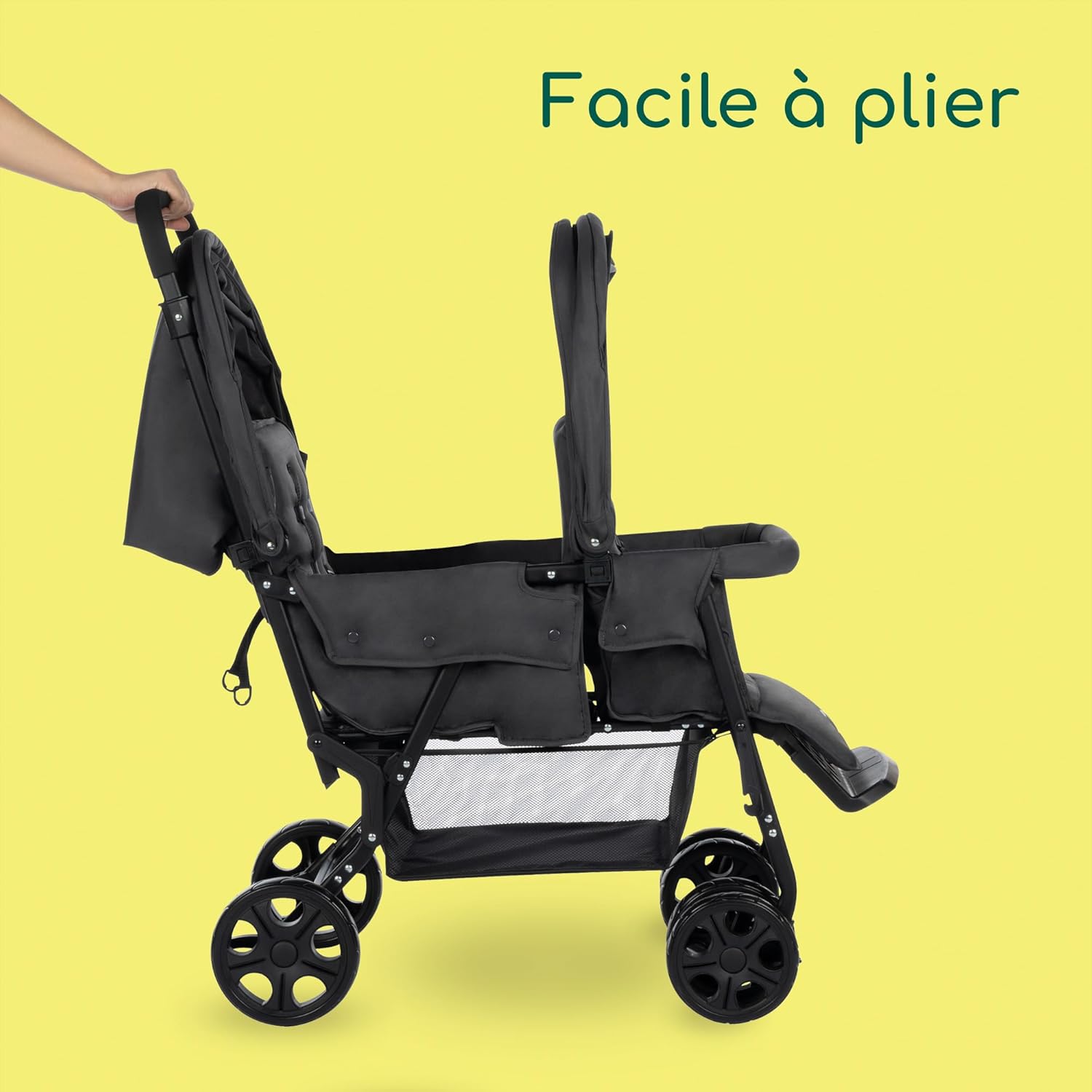 **Bebeconfort Teamy – Poussette Double Compacte pour Nourrissons – Mineral Graphite** – Image 4